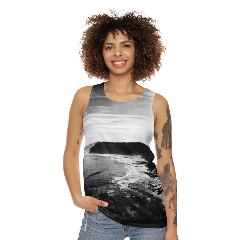 Asturias unisex tank top with landscape design - women