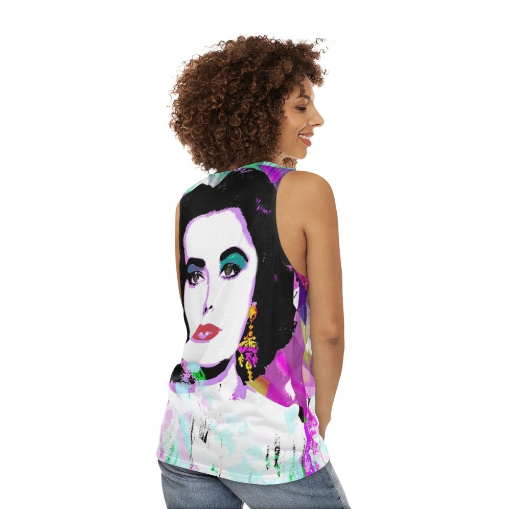 Unisex Elizabeth Taylor LGBTQ+ Pride Tank Top - women back