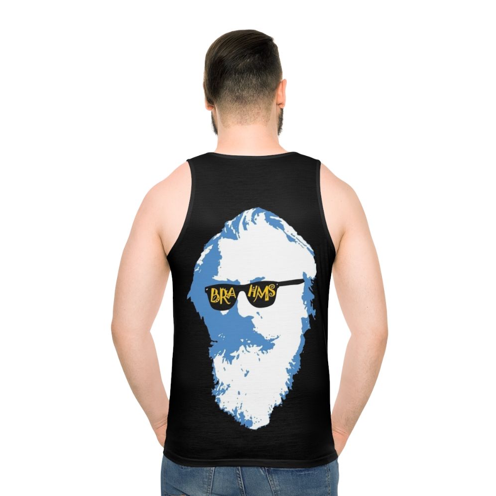 Brahms Unisex Tank Top for Classical Music Fans - men back