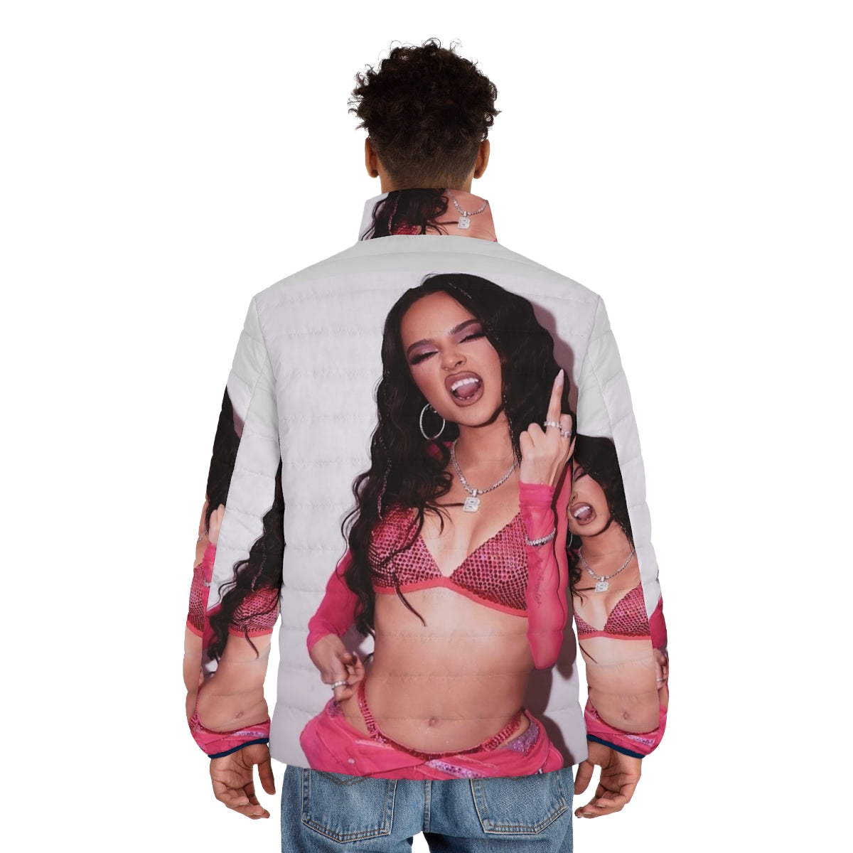 Becky G Puffer Jacket - Stylish urban fashion for reggaeton fans - men back