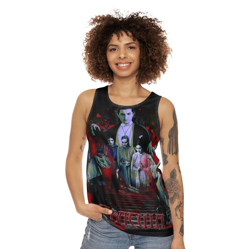 Dracula Unisex Classic Horror Tank Top - women