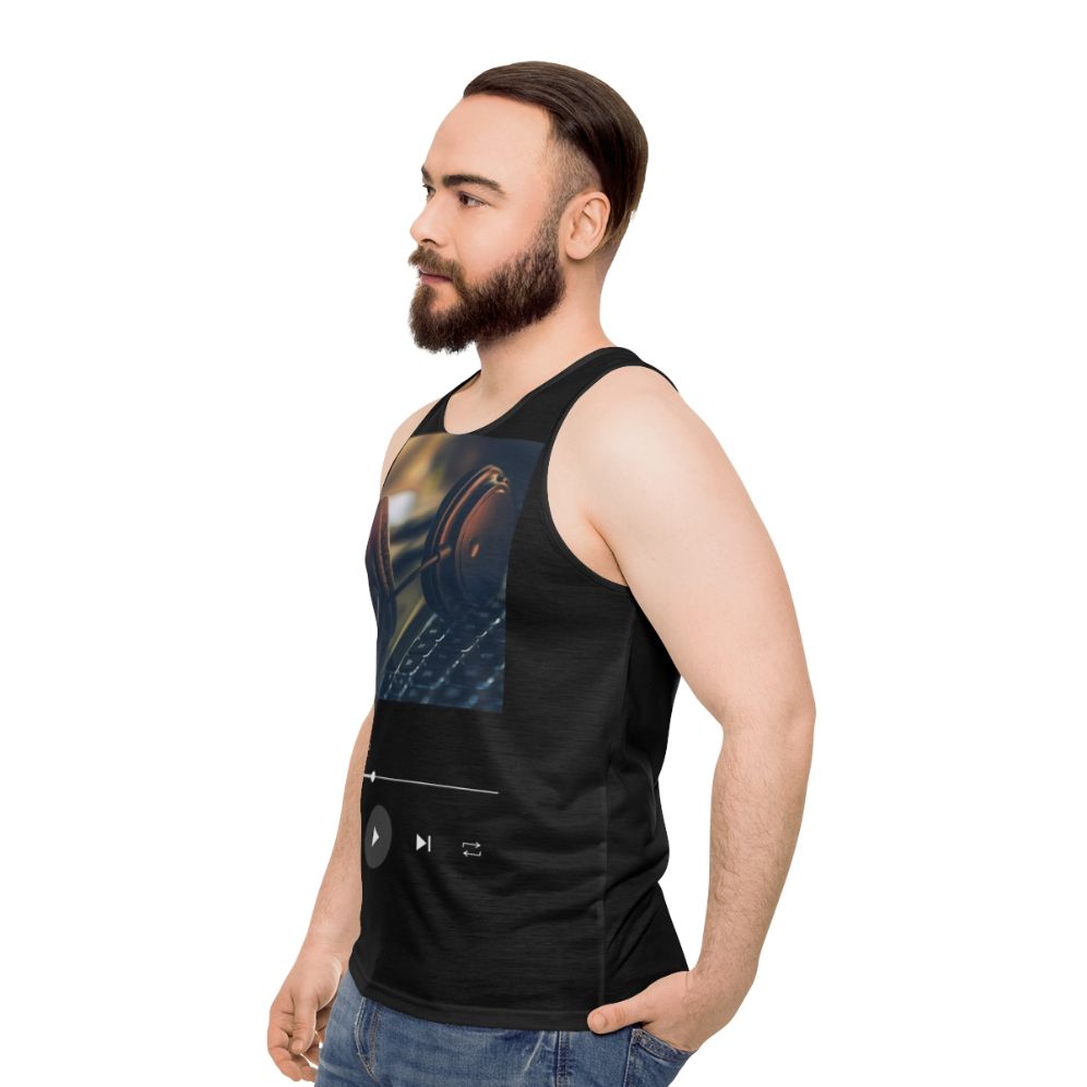 Unisex music lover tank top - men side