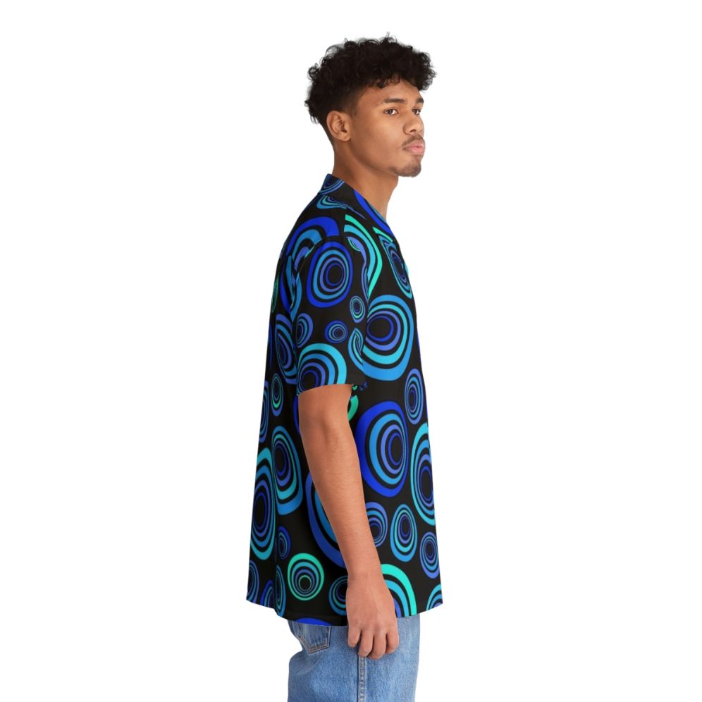 Retro Hawaiian Shirt with Vibrant Abstract Pattern - People Pight