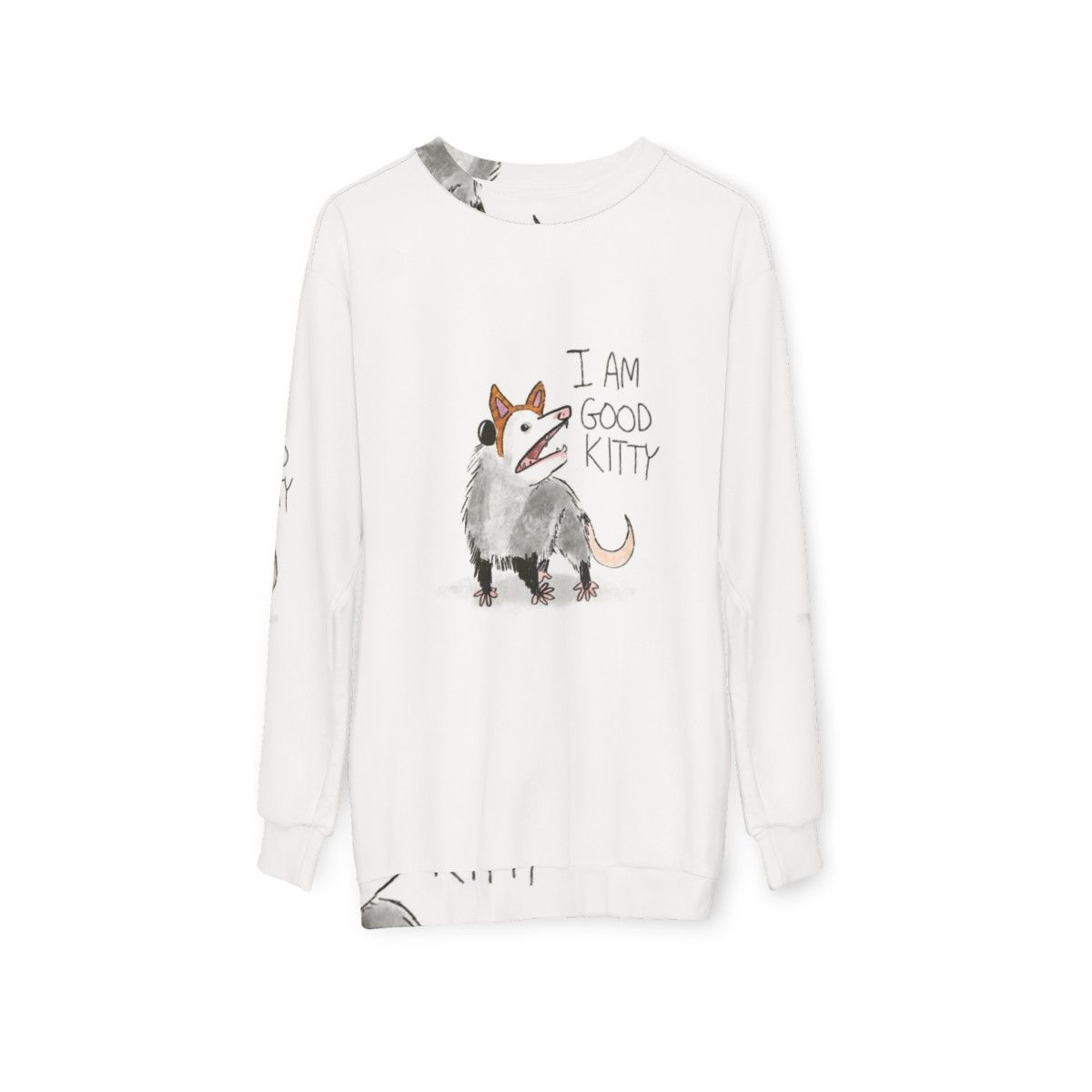 Good Kitty Cat Design Sweatshirt - hanging