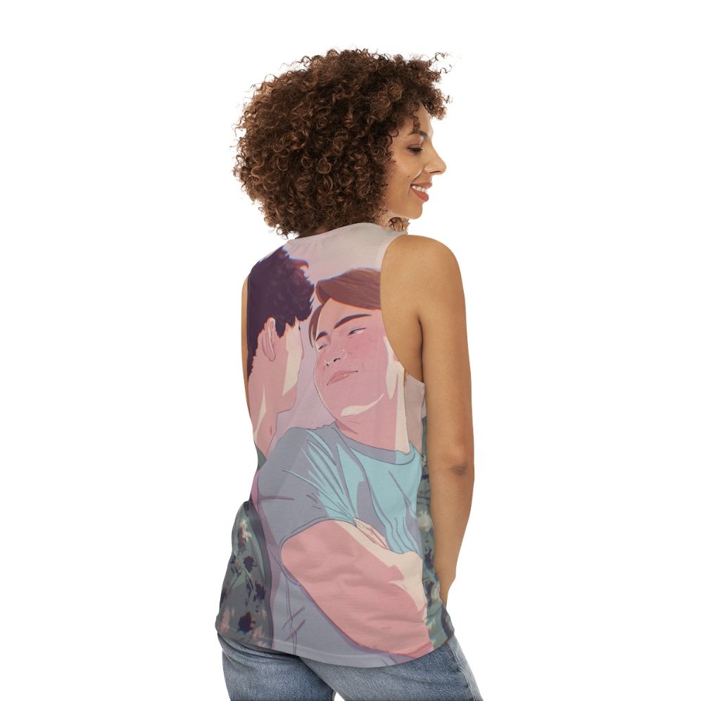 Heartstopper Charlie and Nick Unisex Tank Top - women back