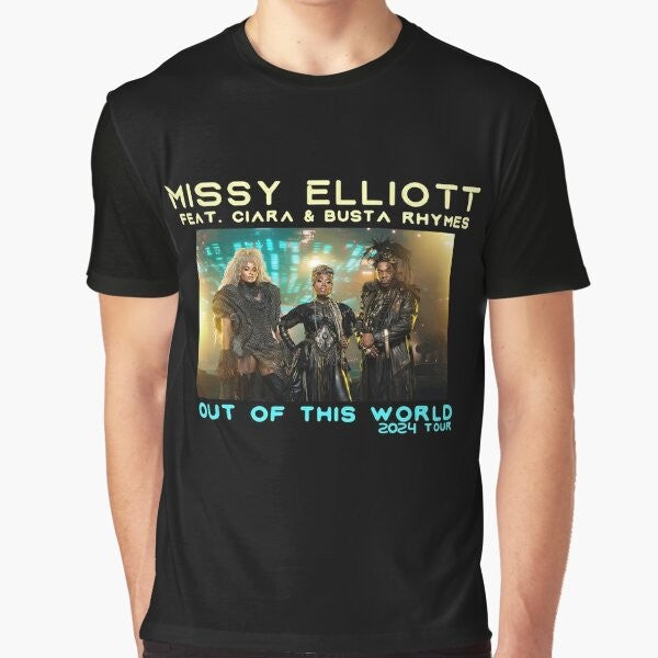 Missy Elliott 2024 Tour Graphic T-Shirt featuring Ciara and Busta Rhymes