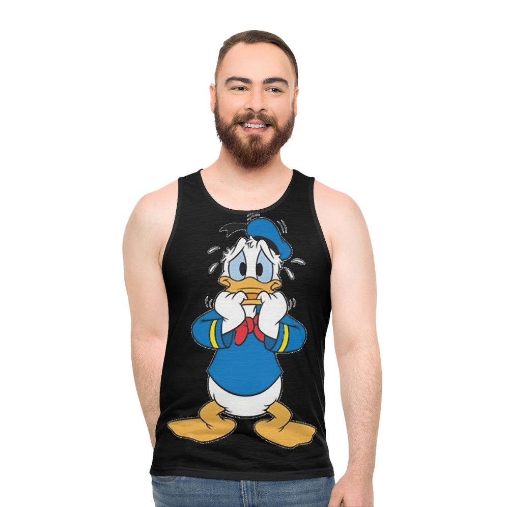 Funny Donald Duck fan art unisex tank top - men