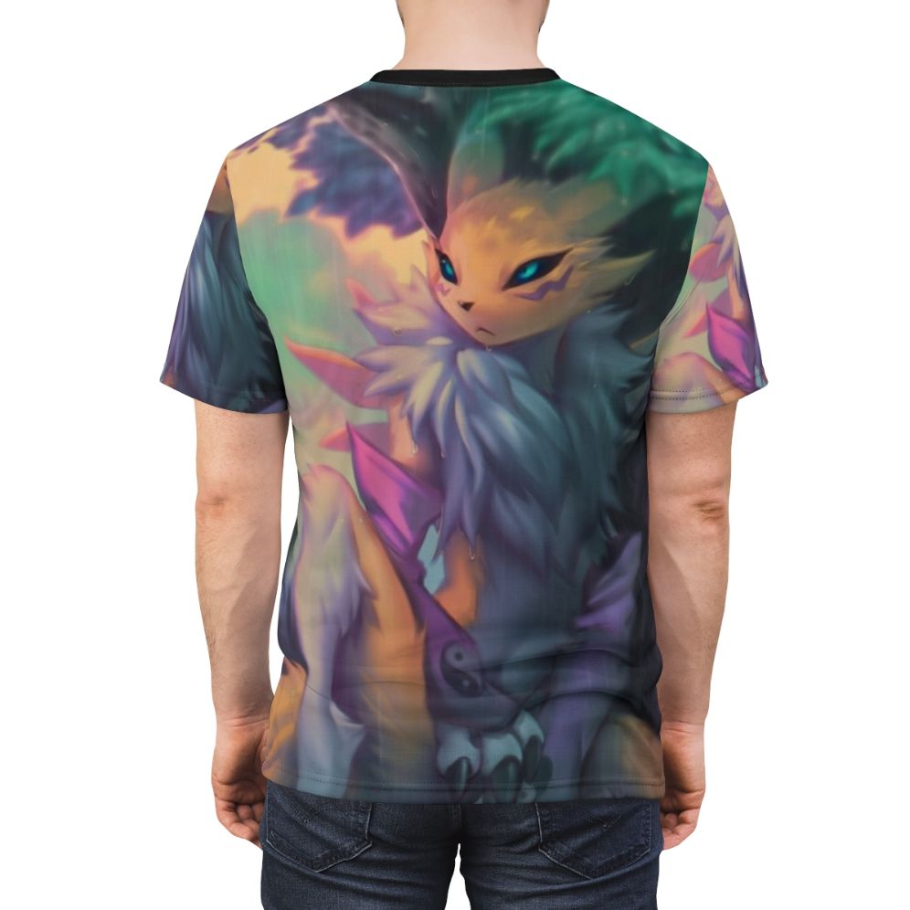 Renamon anime character design printed on a high-quality t-shirt - men back