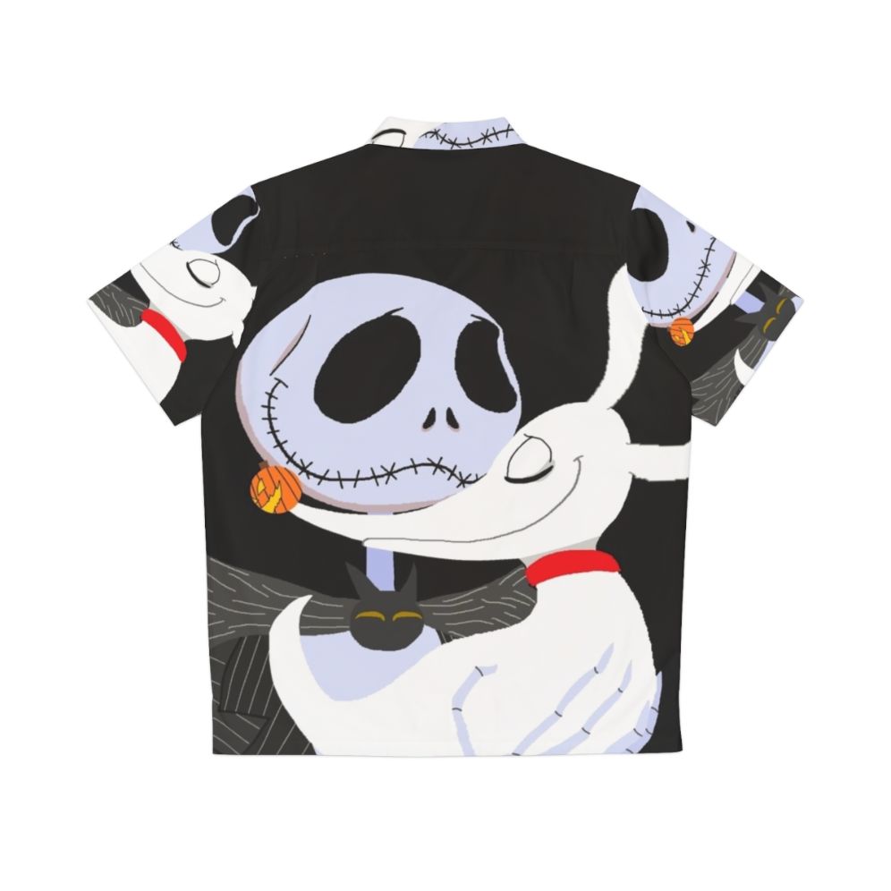 Jack Skellington Hawaiian Shirt with Ghost Dog - Back