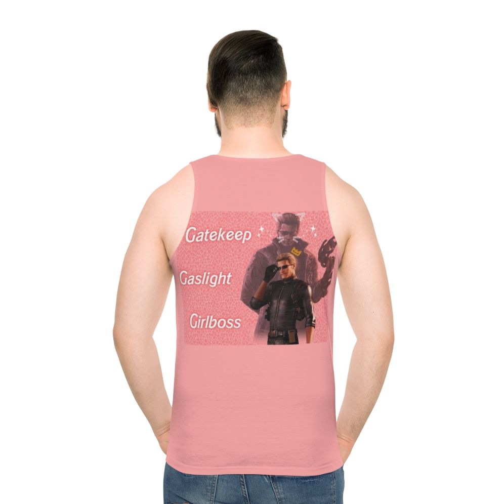 Resident Evil Albert Wesker Unisex Tank Top - men back