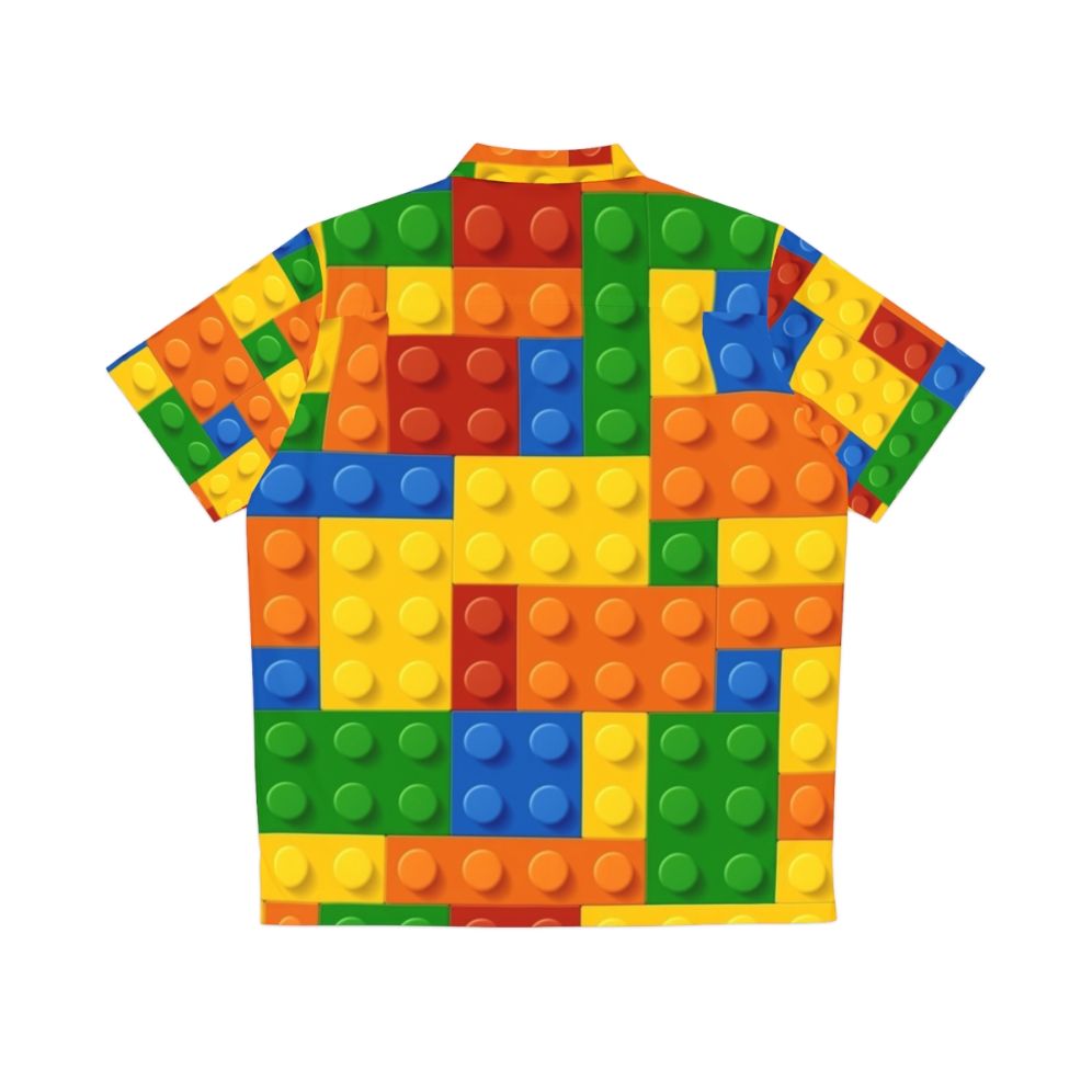 Lego-inspired building blocks Hawaiian shirt - Back