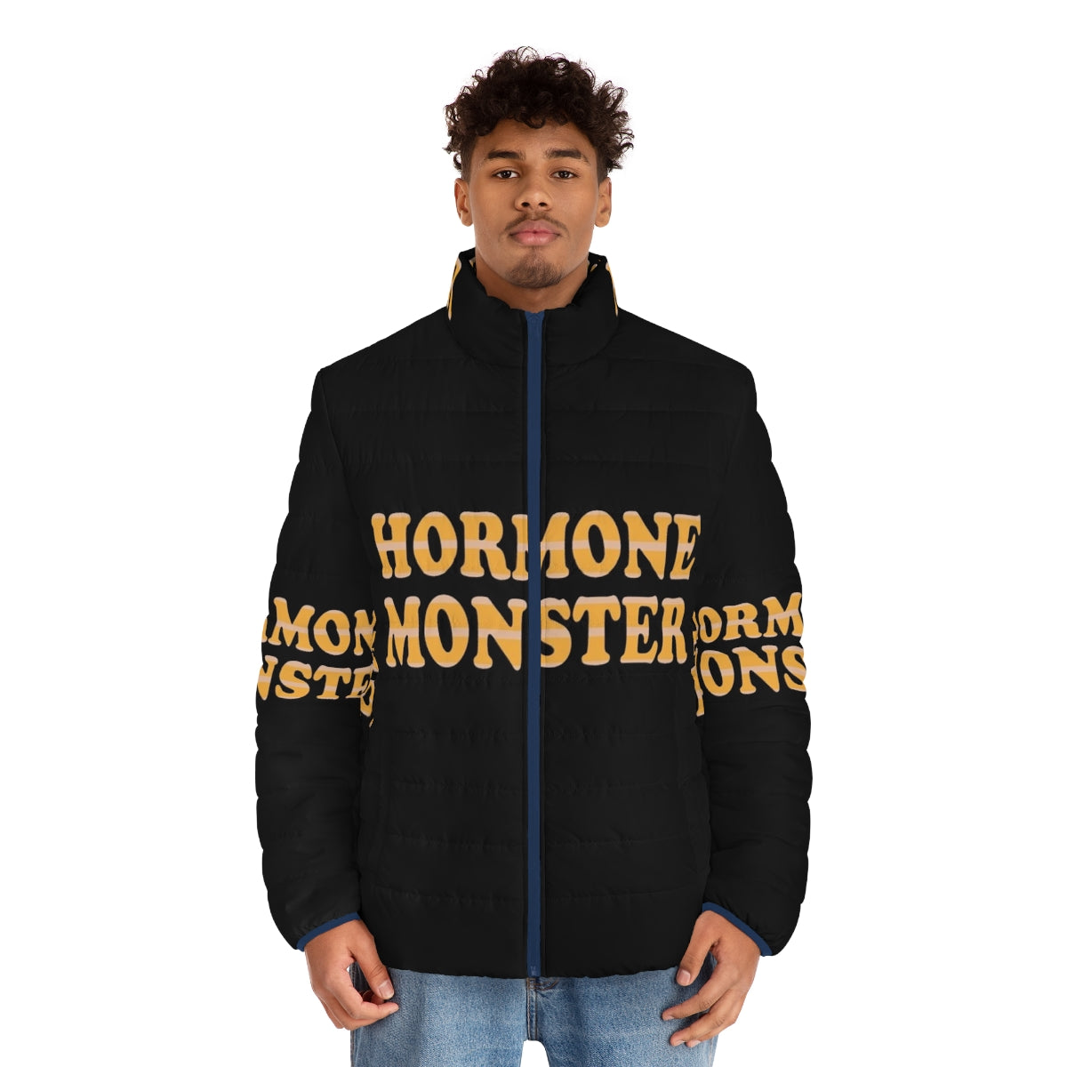 Big Mouth Hormone Monster Puffer Jacket - Officially Licensed Netflix Apparel - men front