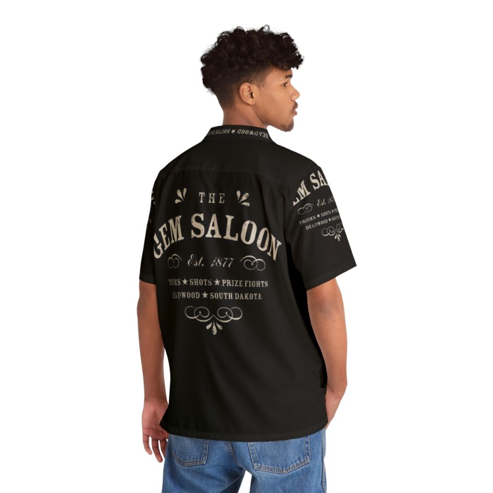 The Gem Saloon Deadwood Western-Inspired Hawaiian Shirt - People Back