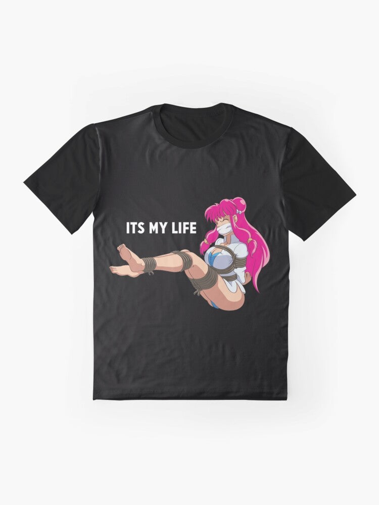 Its My Life Graphic T-Shirt with Manga-Style Design - Flat lay