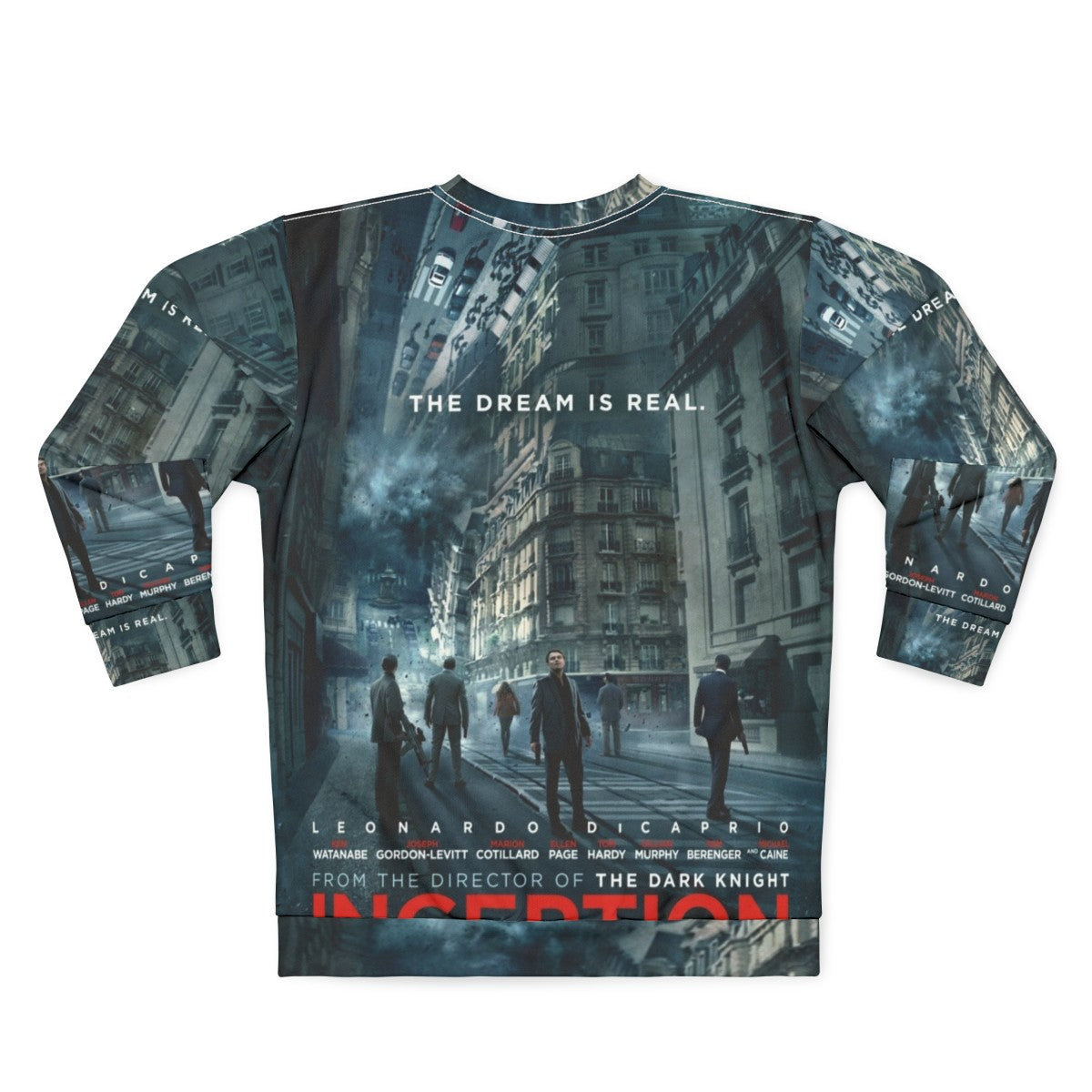 Inception Dream Sweatshirt featuring a graphic design inspired by the Christopher Nolan film - Back