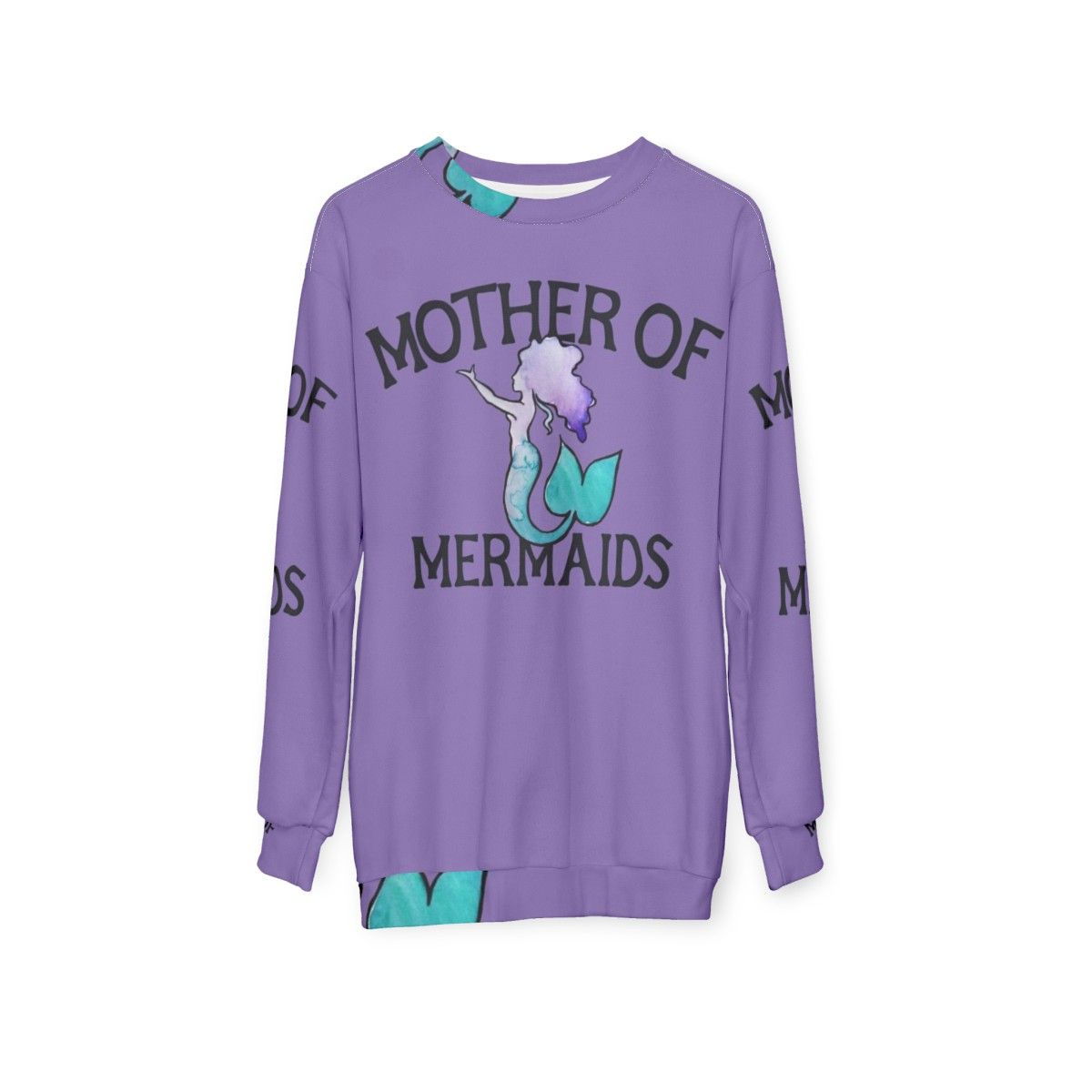 Mother of Mermaids Sweatshirt featuring a cute mermaid design - hanging