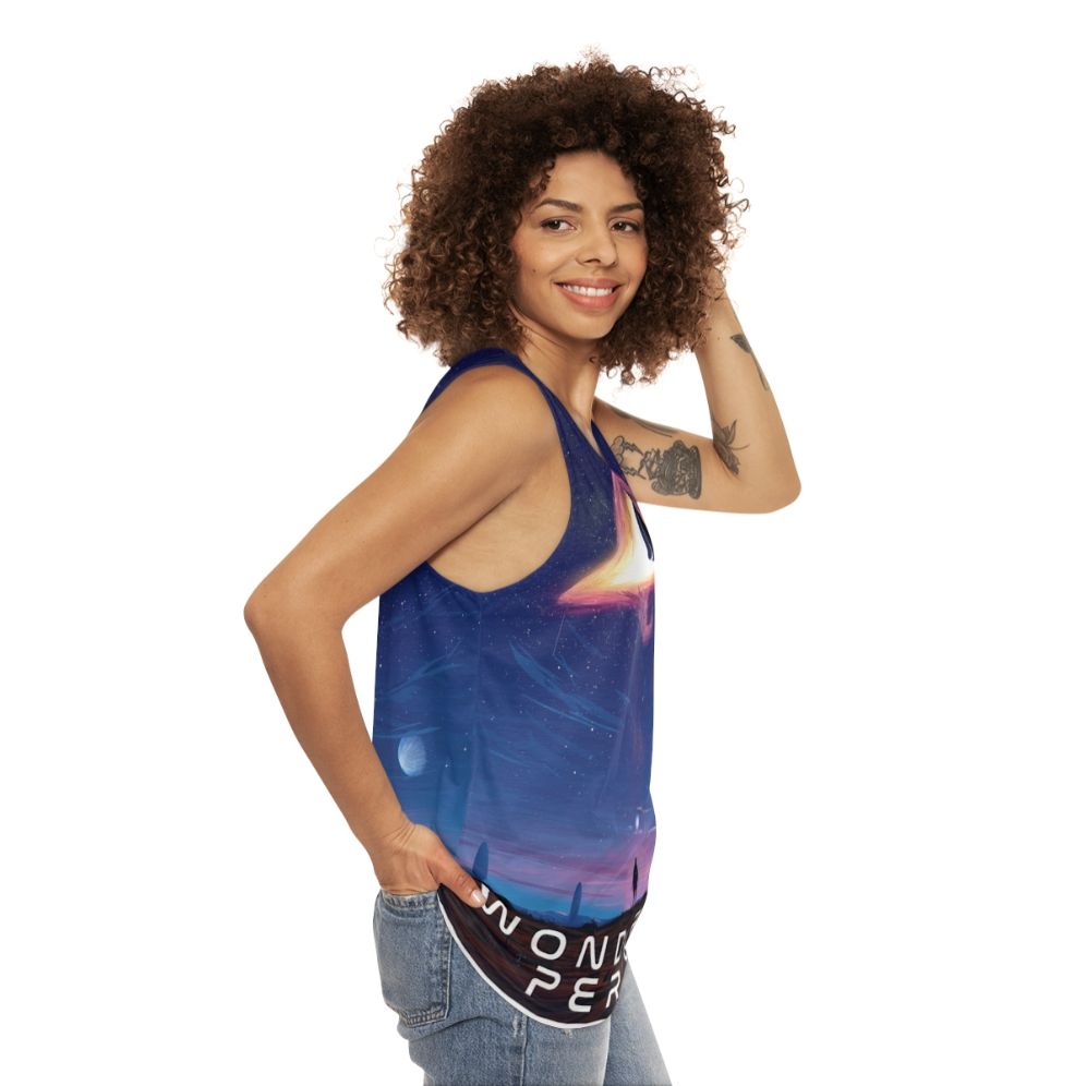 Galaxy space unisex tank top - women side