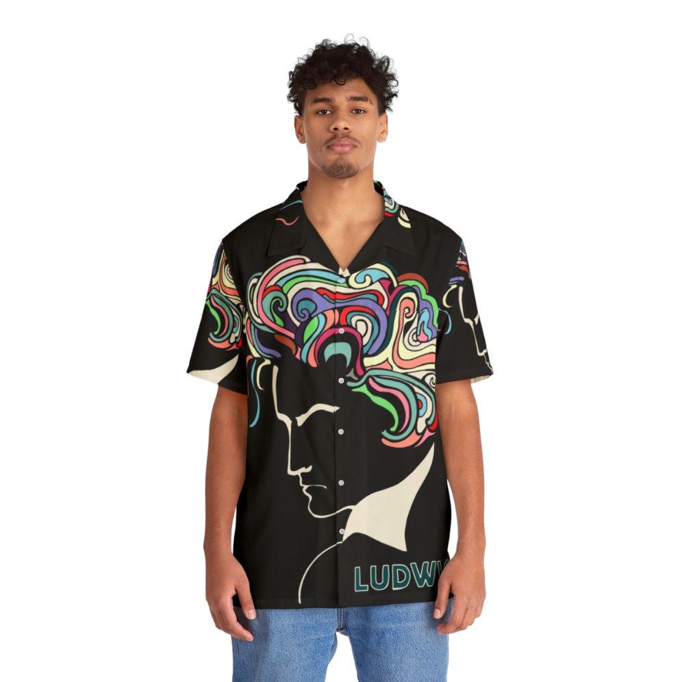 Beethoven Hawaiian Shirt with Classical Music Instruments - People Front