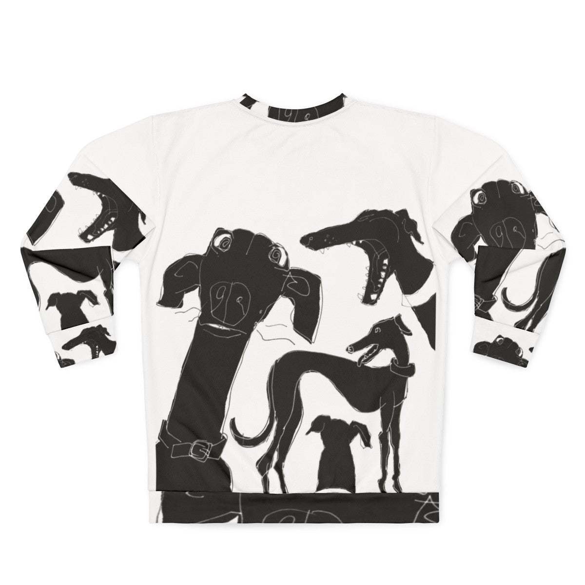 Greyhound pixel dog sweatshirt - Back