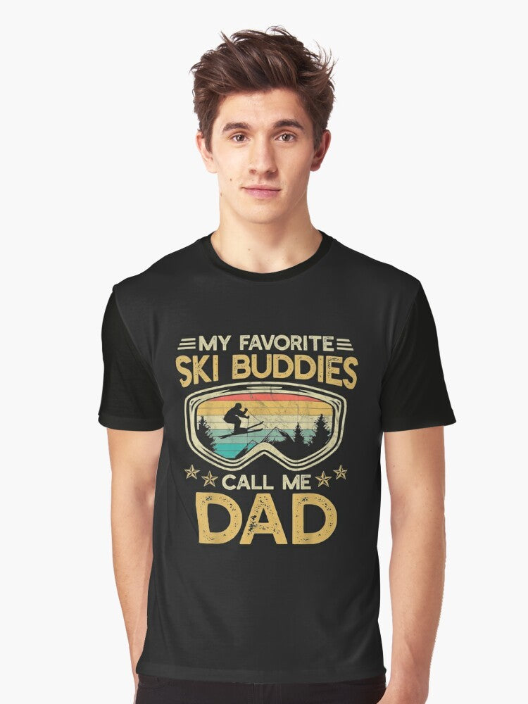 Skiing - My Favorite Ski Buddies Call Me Dad T-Shirt Graphic - Men