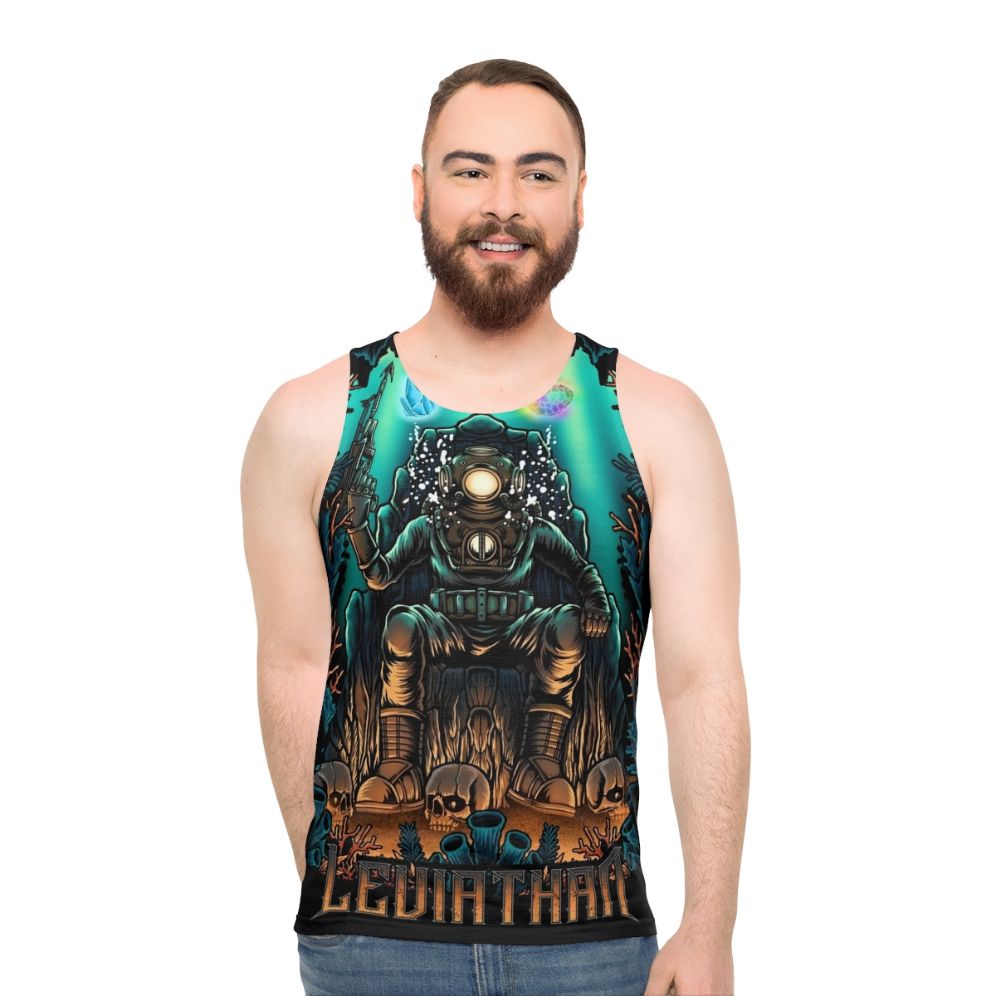 Leviathan diver unisex custom tank top - men