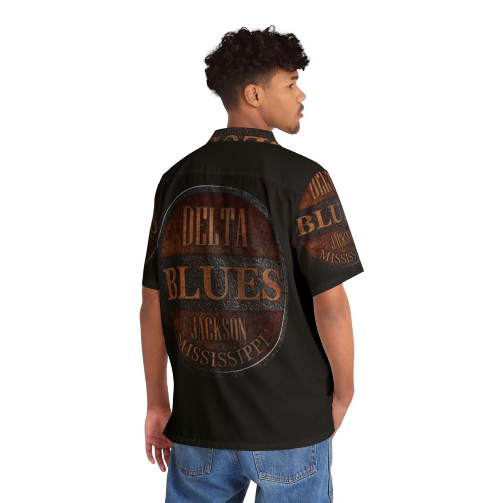 Rusty Delta Blues Hawaiian Shirt featuring a vintage Americana music inspired design - People Back