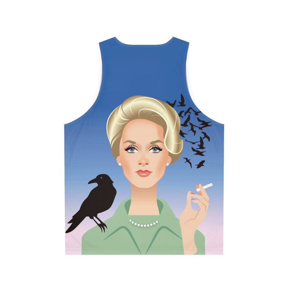 Tippi Unisex Tank Top inspired by Alfred Hitchcock's classic thriller - Back