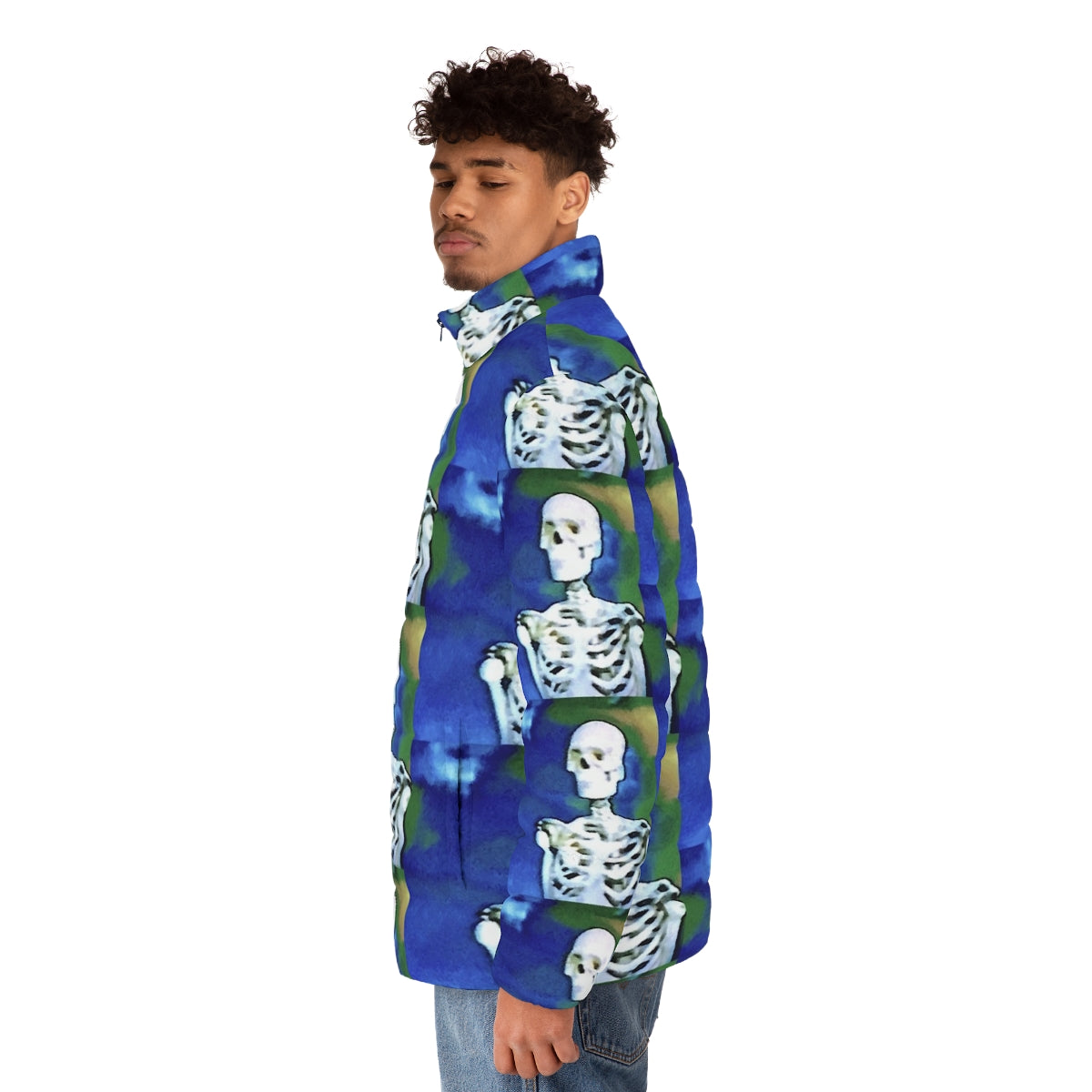 Bones Sesh Unrendered Album Rap Puffer Jacket - men side left