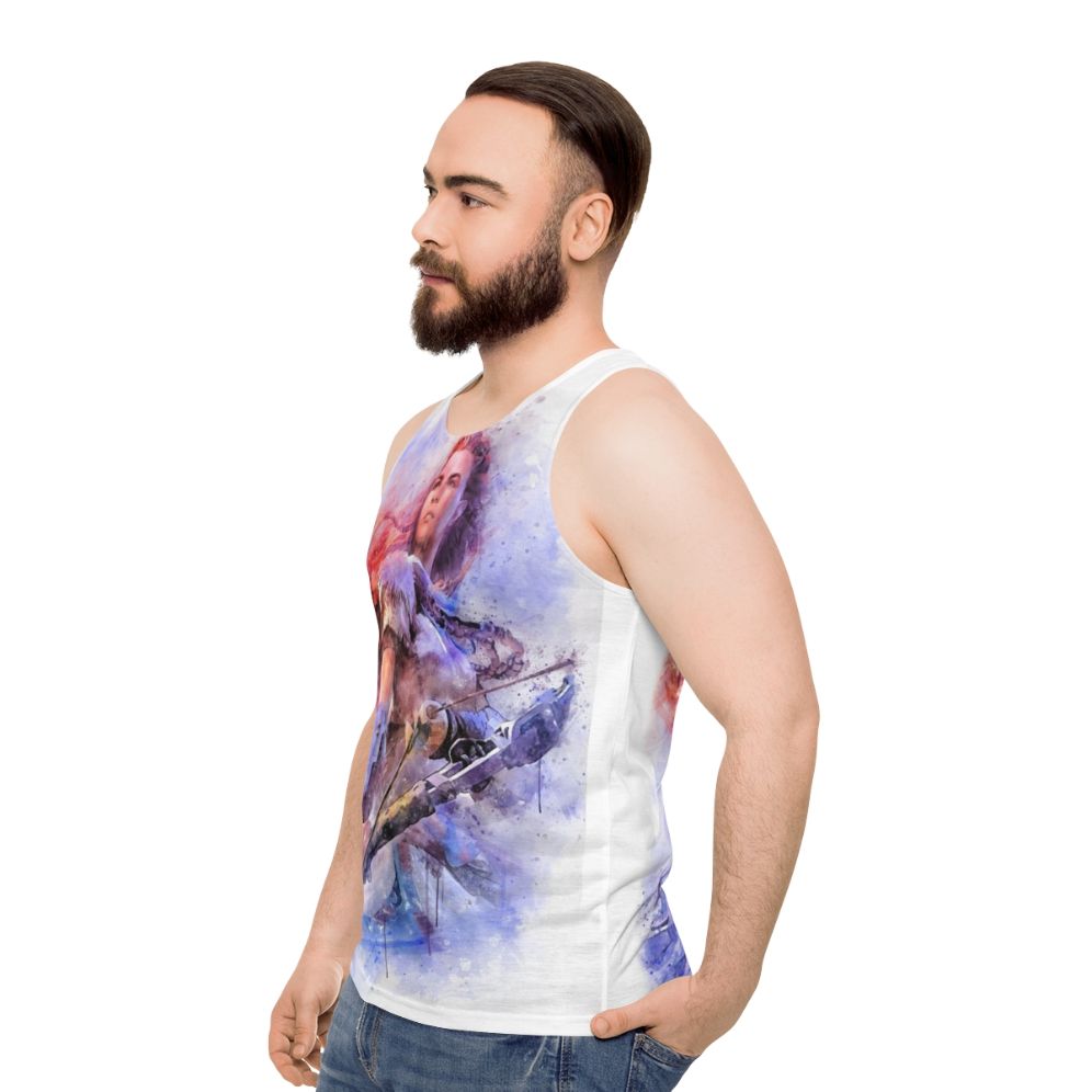 Aloy Watercolor Unisex Gaming Tank Top - men side