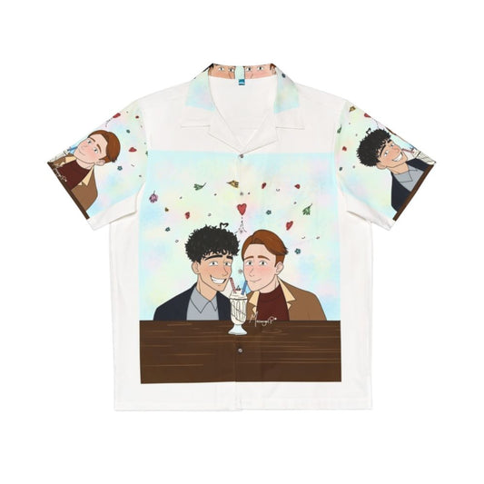 Heartstopper fanart Hawaiian shirt with vibrant anime-inspired design