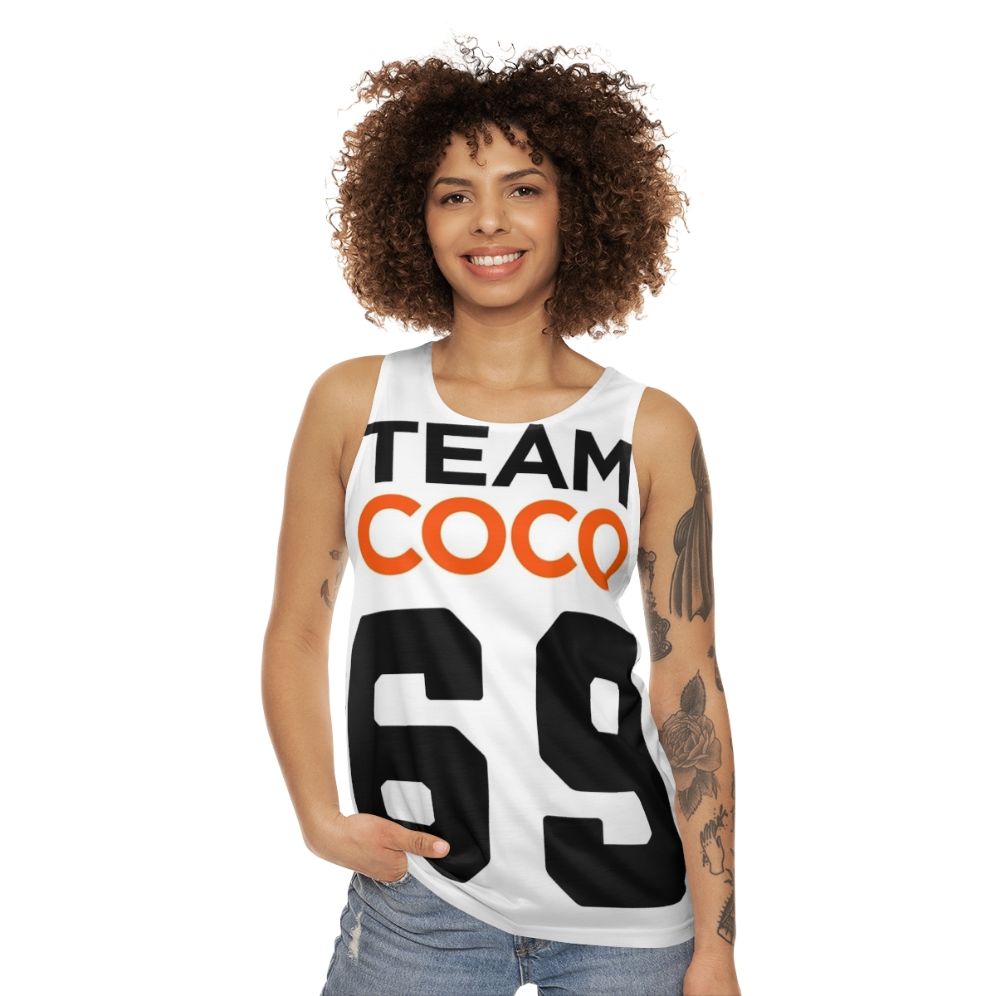 Team Coco unisex football jersey style tank top - women