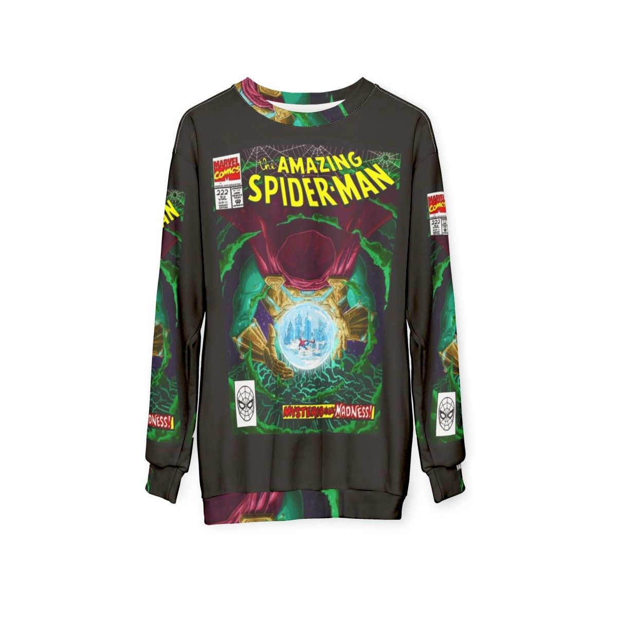 Marvel's Mysterio Means Madness Spiderman Sweatshirt - hanging