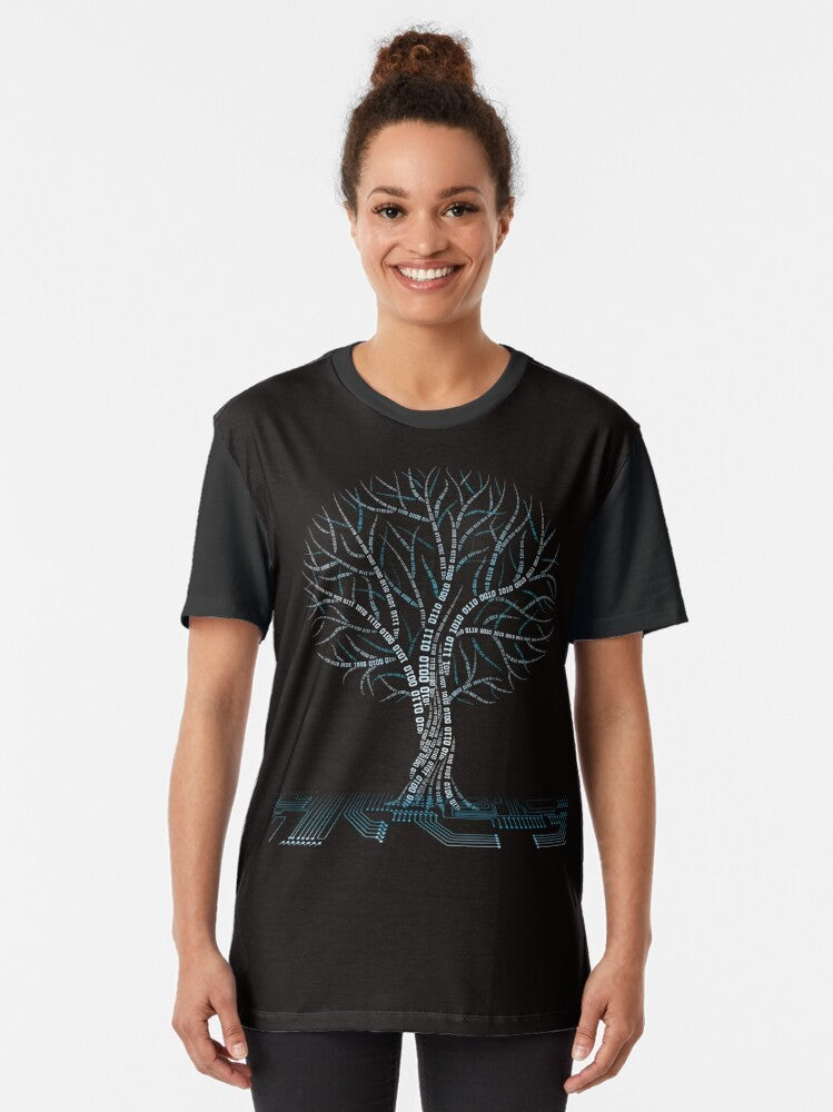 Binary tree coding computer science graphic t-shirt - Women