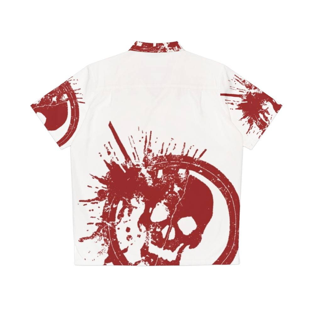 Leon Kuwata Danganronpa Skull Print Hawaiian Shirt - Back