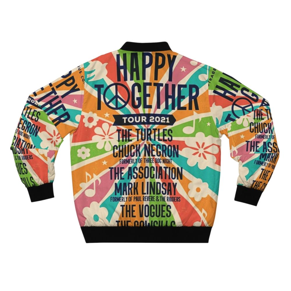 The Happy Together Tour 2021 Bomber Jacket with tour graphic - Back