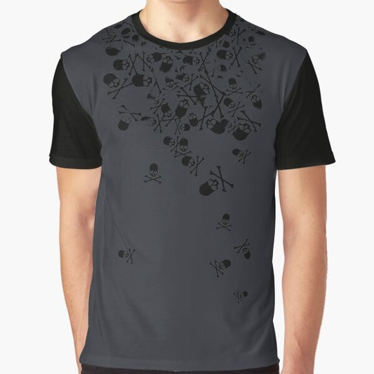 Noctis from Final Fantasy XV graphic t-shirt with skull and crossbones design