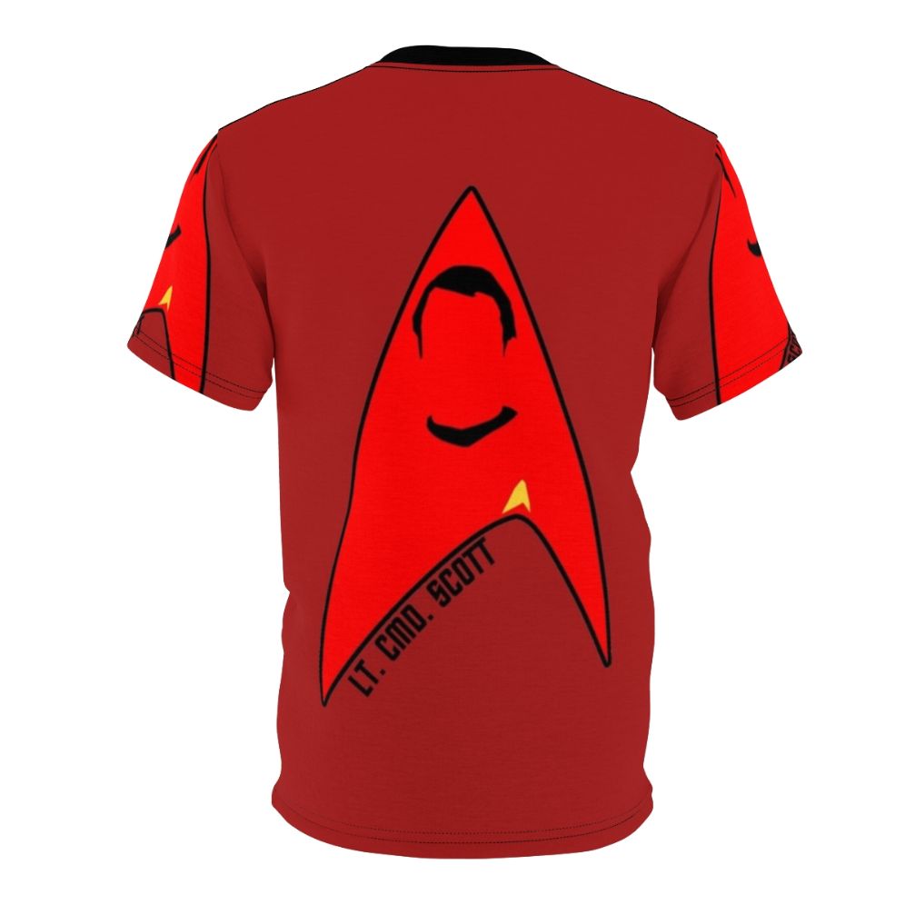 Retro-style AOP t-shirt featuring the USS Enterprise from the original Star Trek series - Back