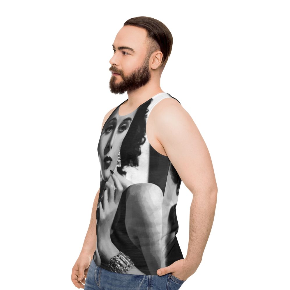 Vintage Hedy Lamarr Portrait Unisex Tank Top - men side