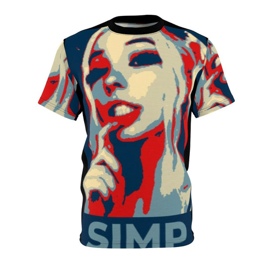 Parody Belle Delphine Simp Alert T-Shirt design featuring pop culture references