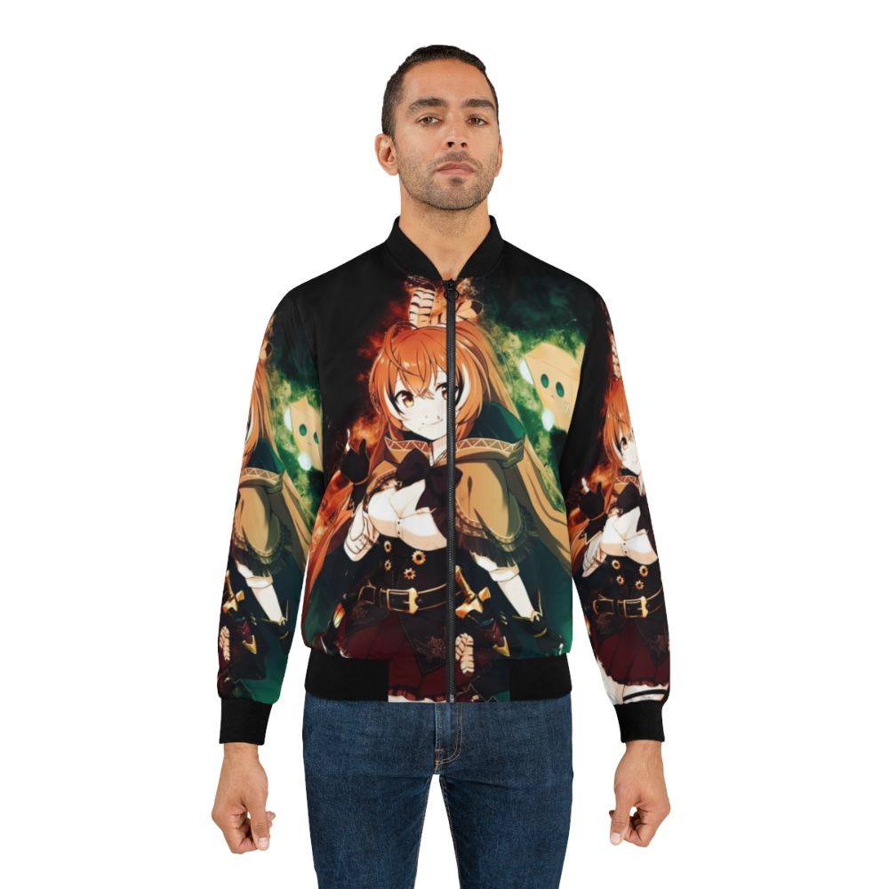 Nanashi Mumei, the cute Hololive vtuber, depicted in a bomber jacket design - Lifestyle