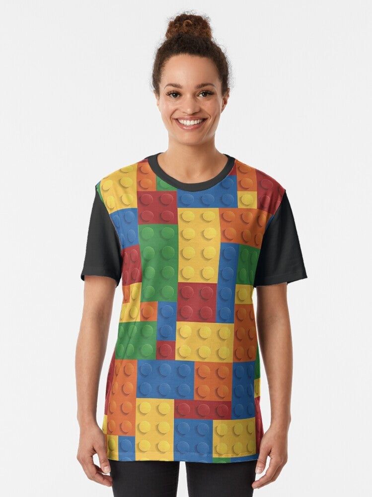 Lego minifigure block pattern graphic t-shirt - Women