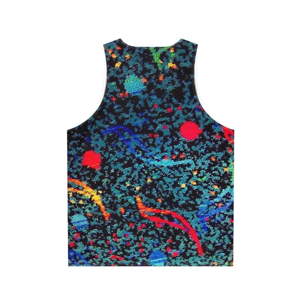 Unisex tank top with retro bus seat pattern design - Back