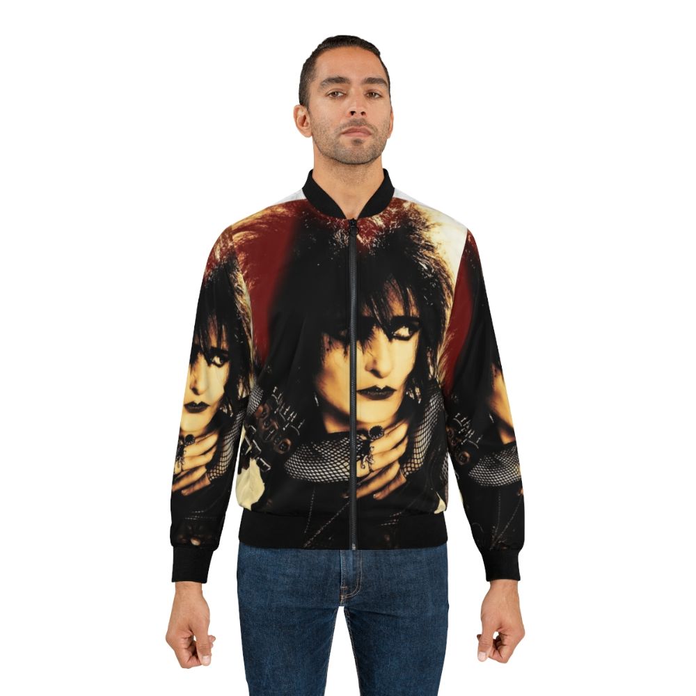 Vintage-inspired bomber jacket featuring the iconic Siouxsie and the Banshees logo and imagery - Lifestyle