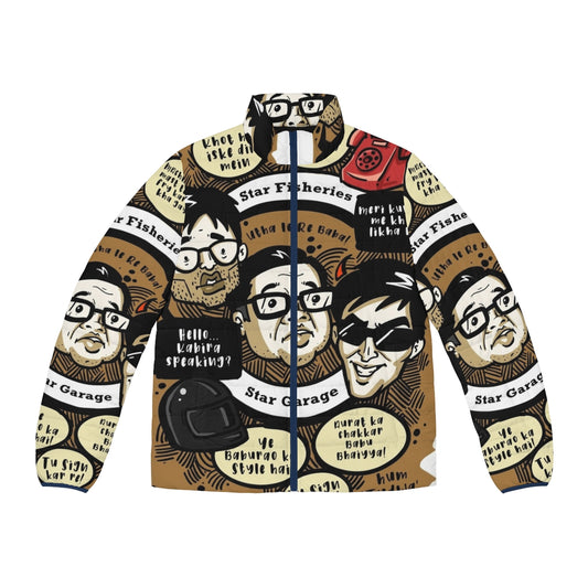 Hera Pheri Inspired Puffer Jacket with Bollywood Characters