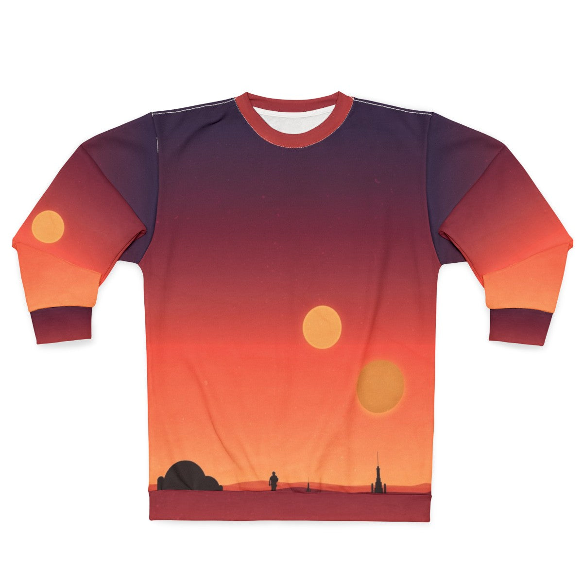 Tatooine Star Wars Sweatshirt with Dual Suns Gradient Design