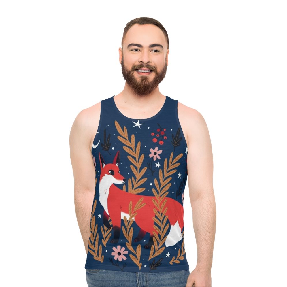 Cozy Winter Woodland Unisex Tank Top - men