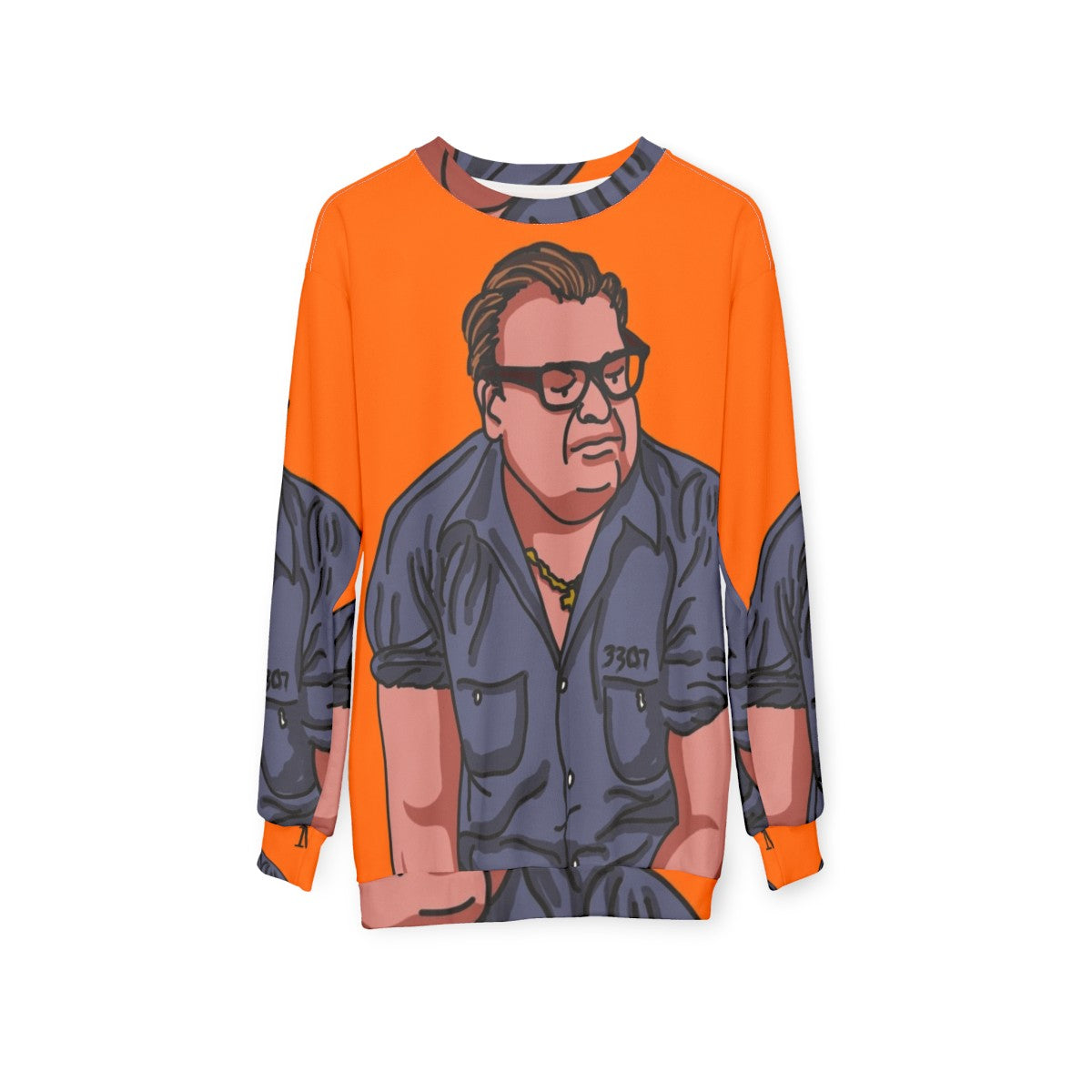 Scared Straight Matt Foley Sweatshirt with Chris Farley and Van Down by the River - hanging