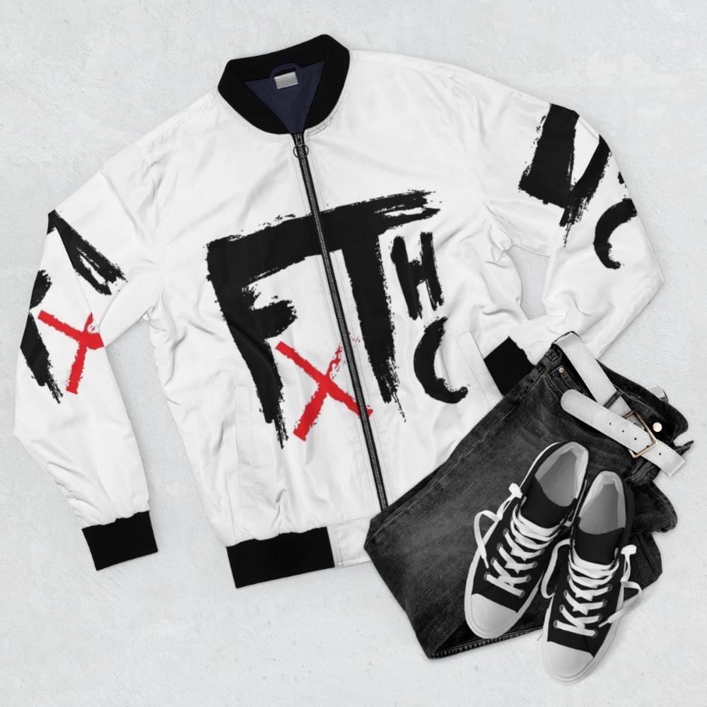 Frank Turner FTHC Bomber Jacket - Flat lay