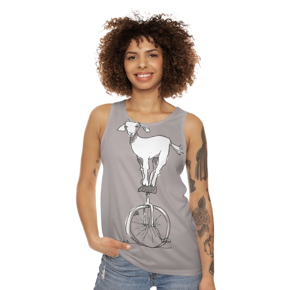 Goat on a unicycle graphic - women