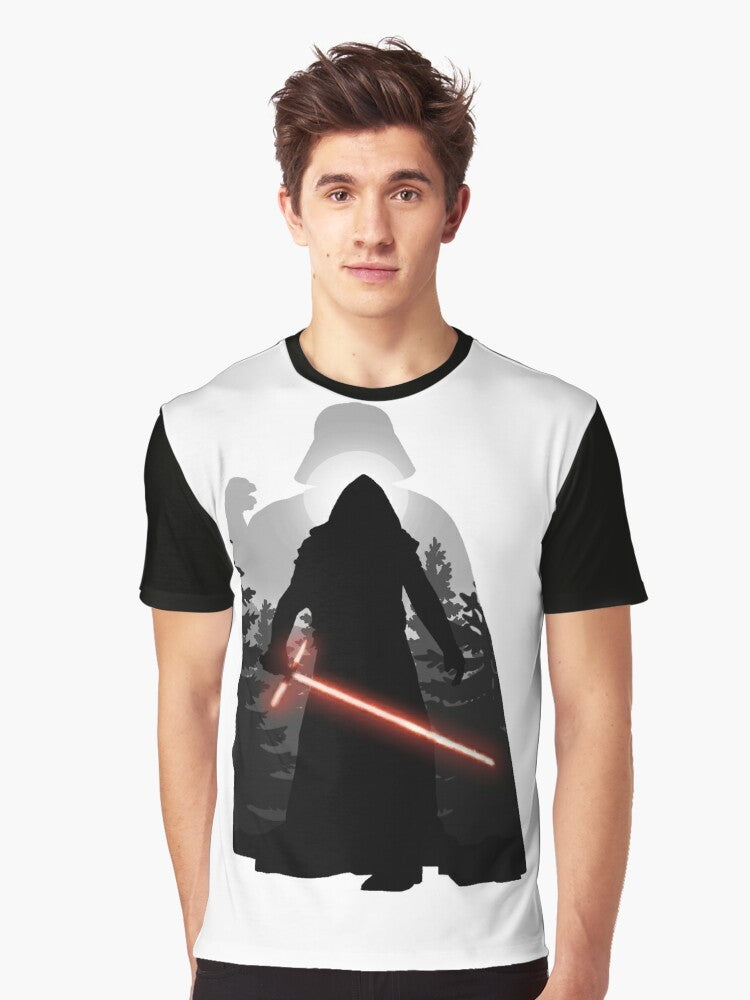 Star Wars inspired "The Sins Of Our Fathers" graphic t-shirt featuring Sith and Darth Vader imagery - Men